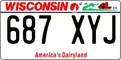 WI license plate 687XYJ