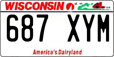 WI license plate 687XYM