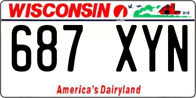 WI license plate 687XYN