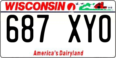 WI license plate 687XYO