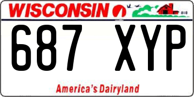 WI license plate 687XYP