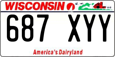 WI license plate 687XYY