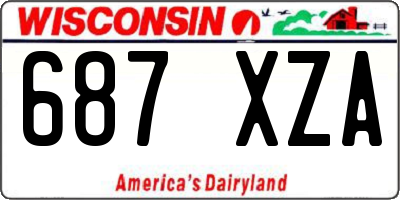 WI license plate 687XZA