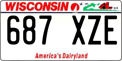 WI license plate 687XZE