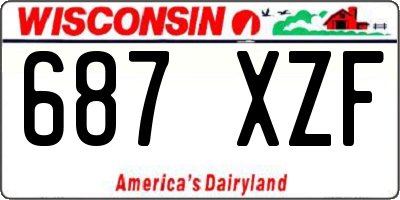 WI license plate 687XZF