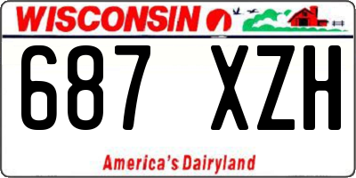 WI license plate 687XZH