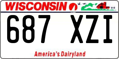WI license plate 687XZI