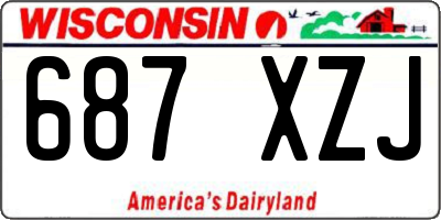 WI license plate 687XZJ