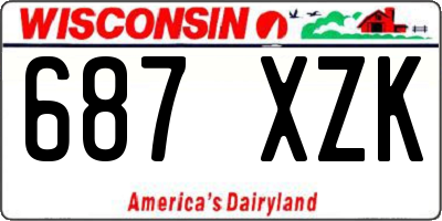 WI license plate 687XZK