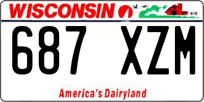 WI license plate 687XZM