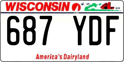 WI license plate 687YDF