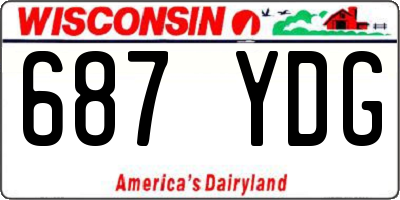 WI license plate 687YDG