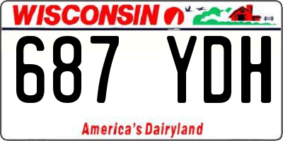 WI license plate 687YDH