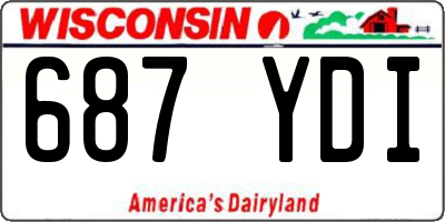 WI license plate 687YDI