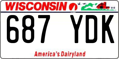 WI license plate 687YDK