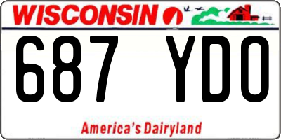 WI license plate 687YDO