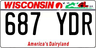 WI license plate 687YDR