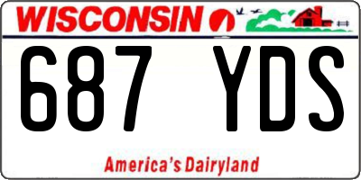 WI license plate 687YDS