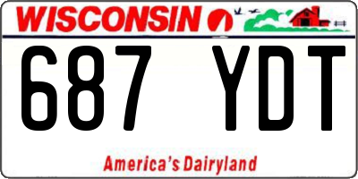 WI license plate 687YDT