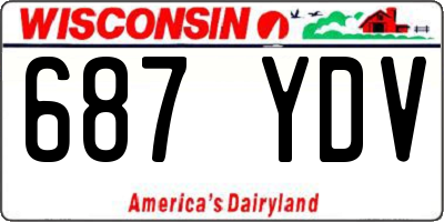 WI license plate 687YDV