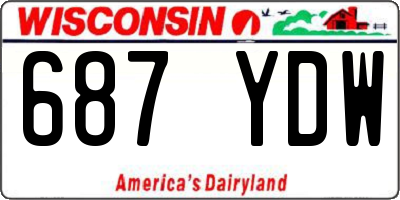 WI license plate 687YDW