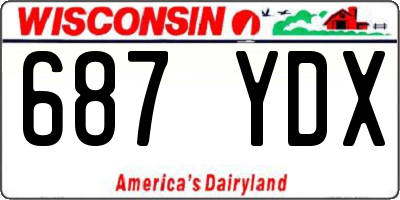 WI license plate 687YDX