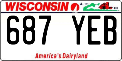 WI license plate 687YEB