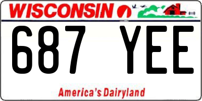WI license plate 687YEE