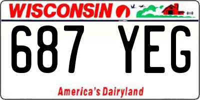 WI license plate 687YEG