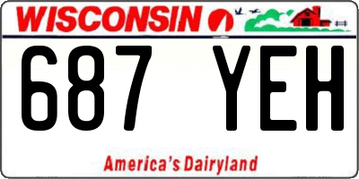 WI license plate 687YEH