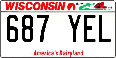 WI license plate 687YEL