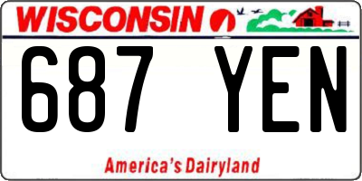 WI license plate 687YEN