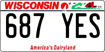 WI license plate 687YES