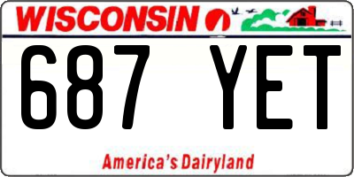 WI license plate 687YET