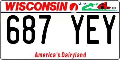 WI license plate 687YEY