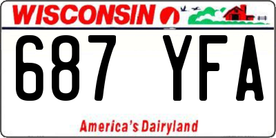 WI license plate 687YFA