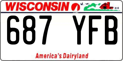 WI license plate 687YFB