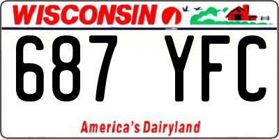 WI license plate 687YFC
