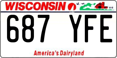 WI license plate 687YFE