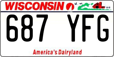 WI license plate 687YFG