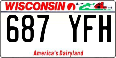 WI license plate 687YFH