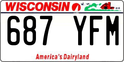 WI license plate 687YFM