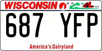 WI license plate 687YFP