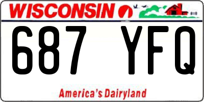 WI license plate 687YFQ