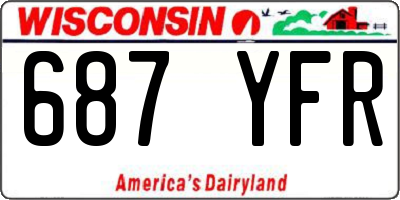 WI license plate 687YFR