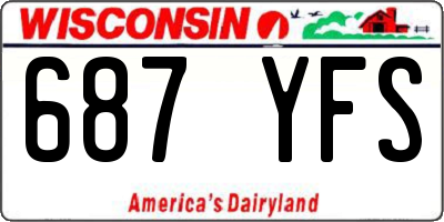 WI license plate 687YFS