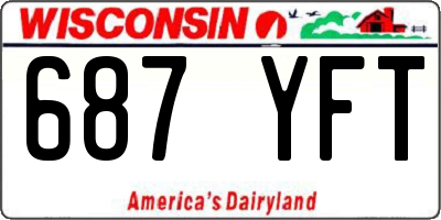 WI license plate 687YFT