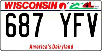 WI license plate 687YFV
