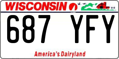 WI license plate 687YFY