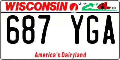 WI license plate 687YGA